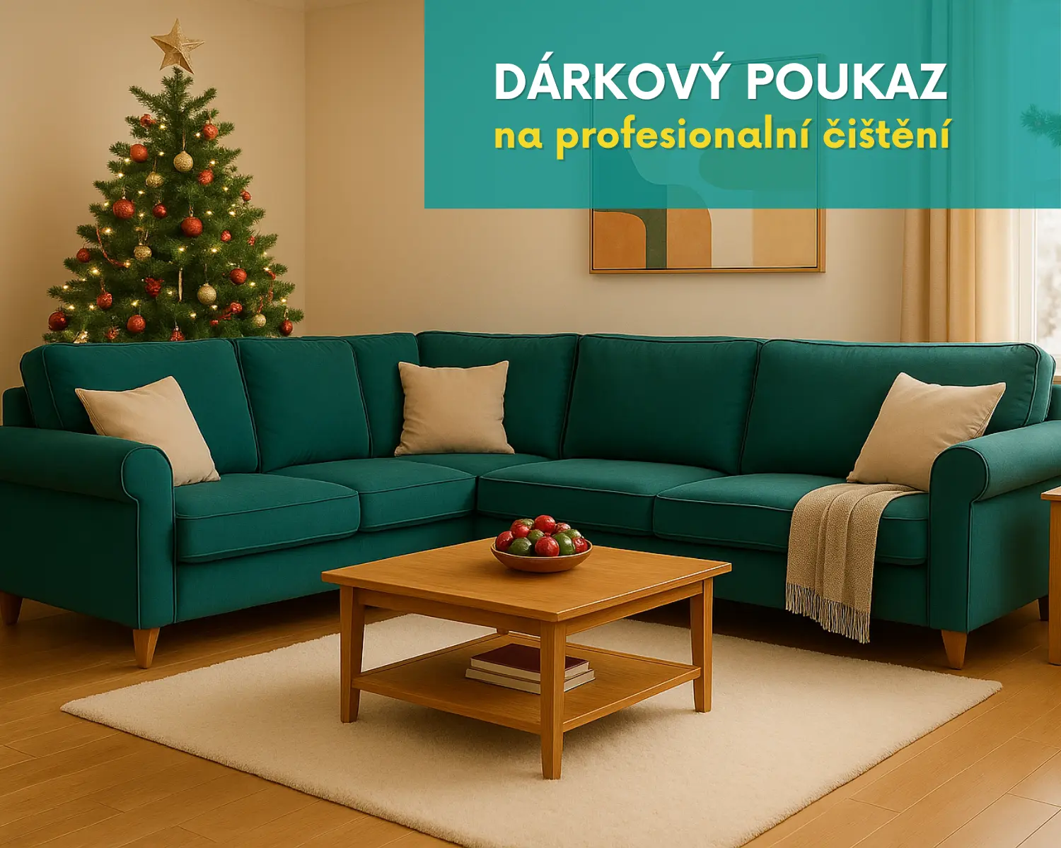 Vánoční poukaz - čištění gauče