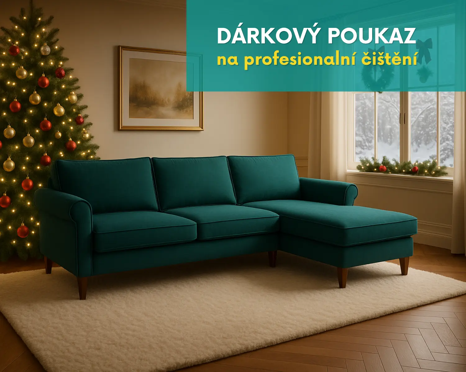 Vánoční poukaz - čištění střední sedačky